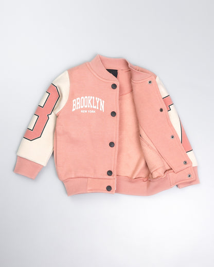Brooklyn Printed Fleeced Jacket & Skirt Co-ord Set
