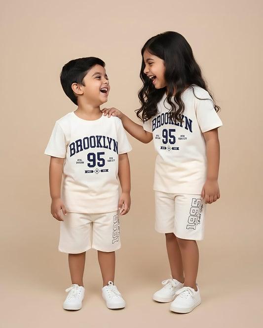 Brooklyn Printed T-Shirt Shorts Co-Ord Set