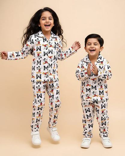 Micky Mouse  & Friends Hosiery Printed Night Suit
