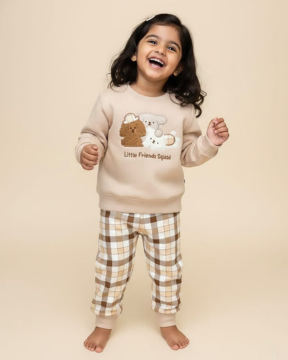 Friends Squad Appliqued Fleeced Co-ord Set