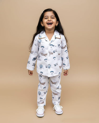 LittleI Explorer Pure Cotton Printed Night Suit