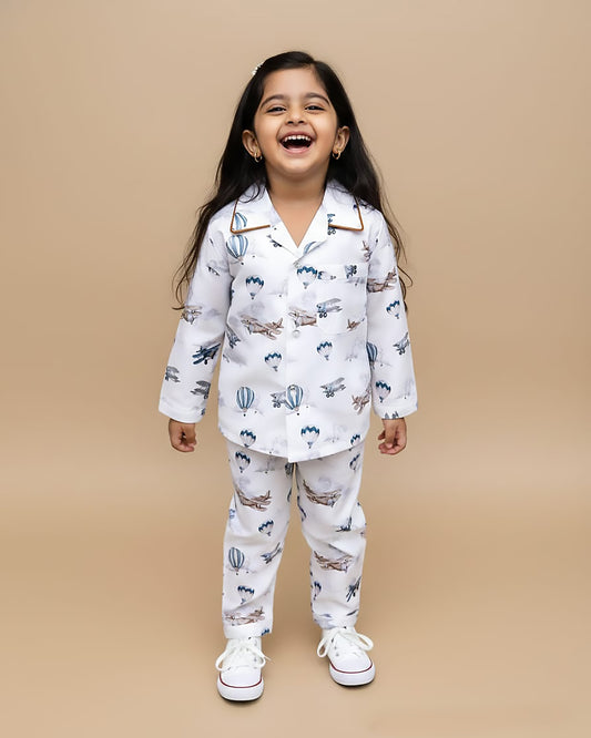 LittleI Explorer Pure Cotton Printed Night Suit