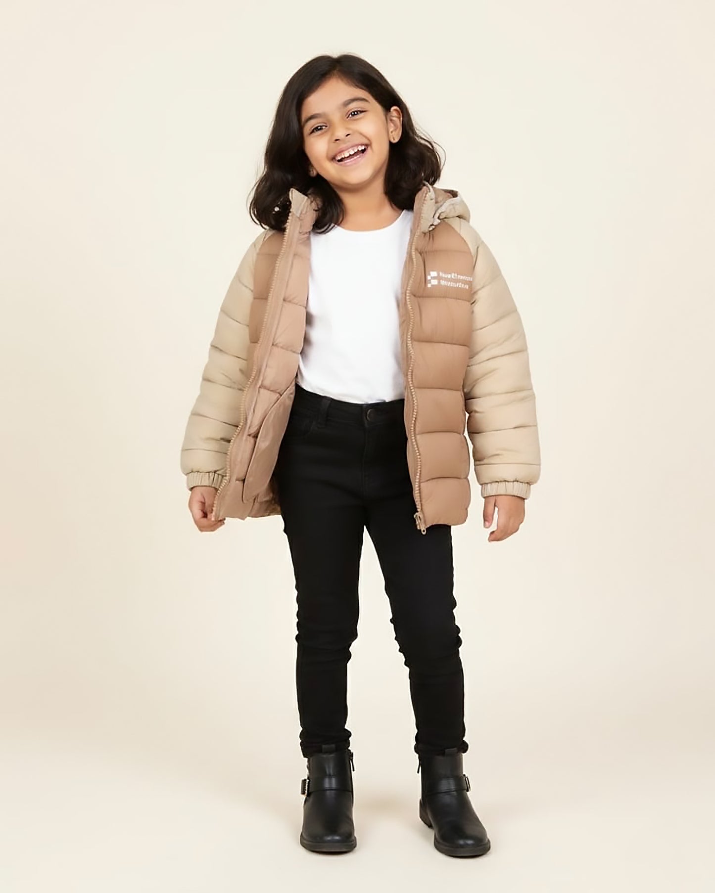 Dual Tone New Element Printed Puffer Jacket