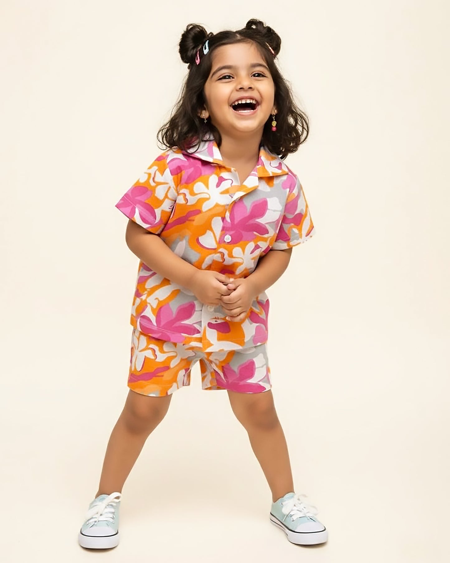 Hawaiian Print Shirt & Shorts Co-ord Set