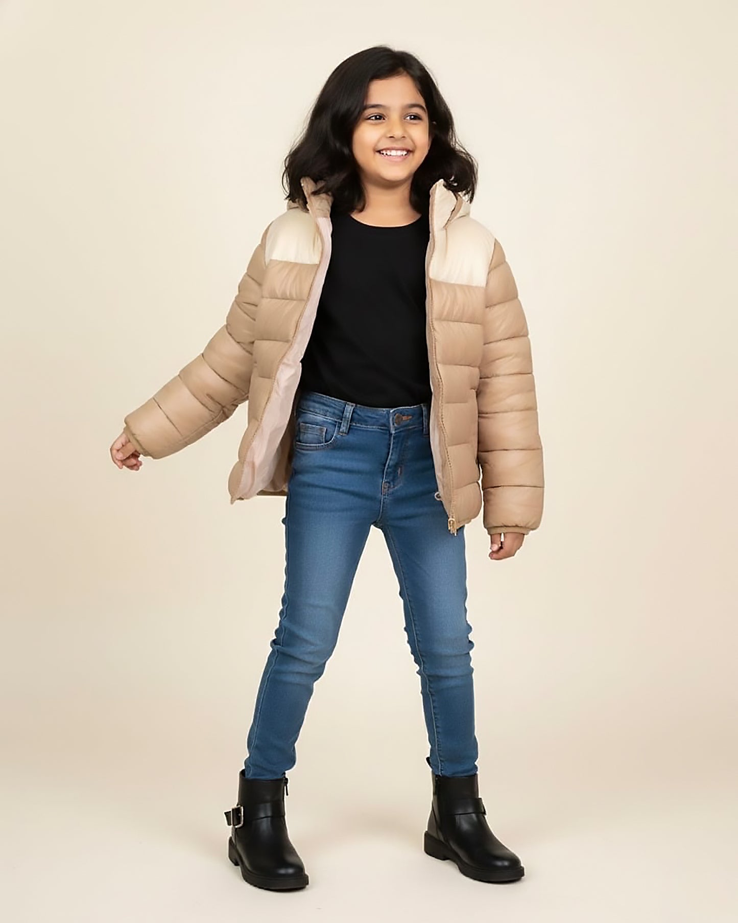 Classic Dual Tone Puffer Jacket