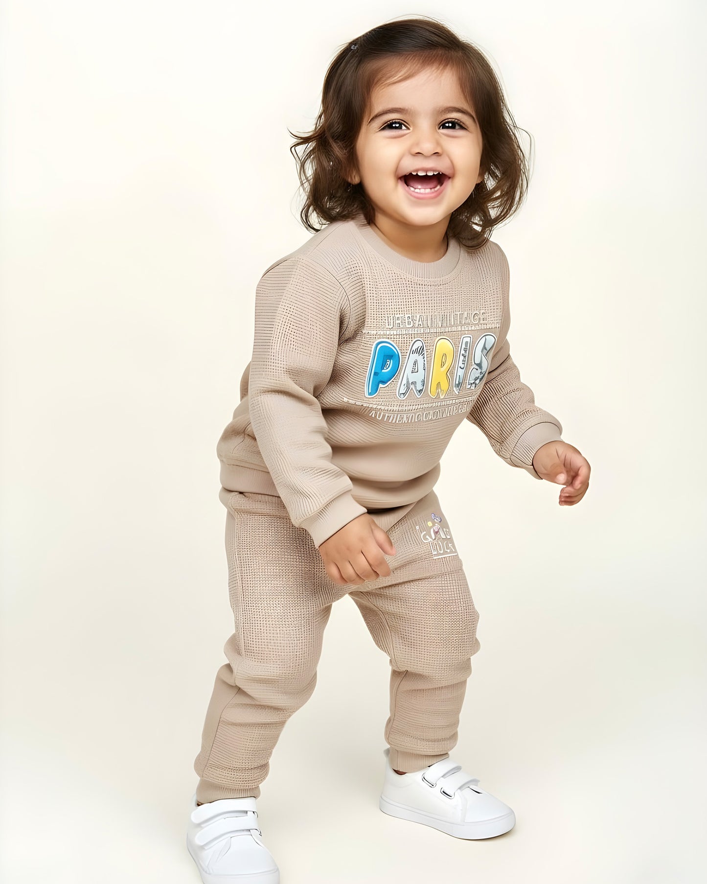 Paris Printed Waffle Textured Co-Ord Set