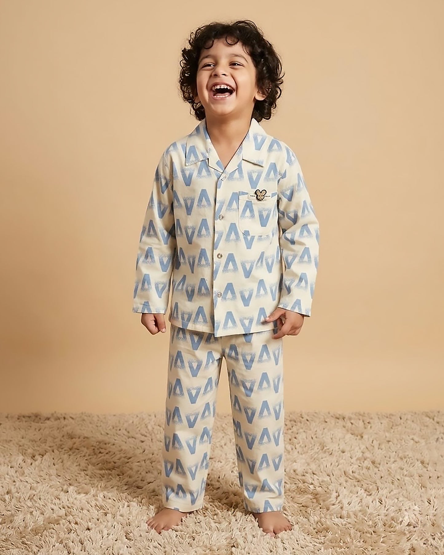 A Printed Organic Cotton Night Suit