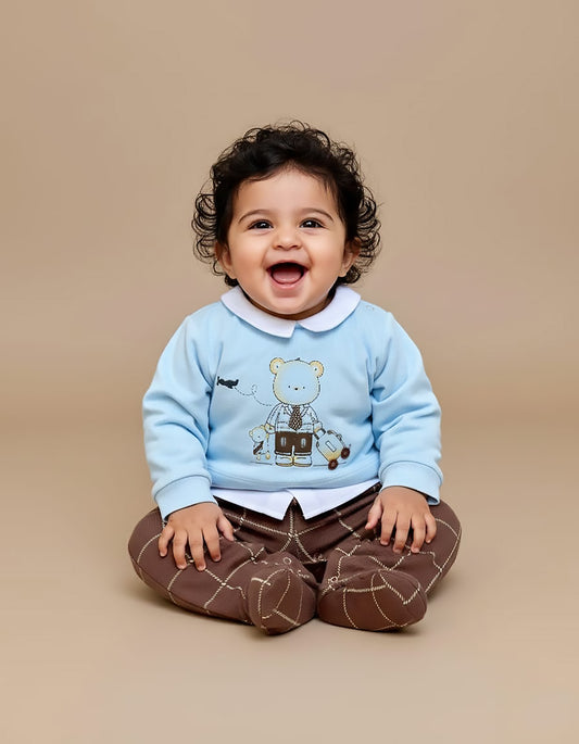 Full Body Knitted Romper With Feet Mittens