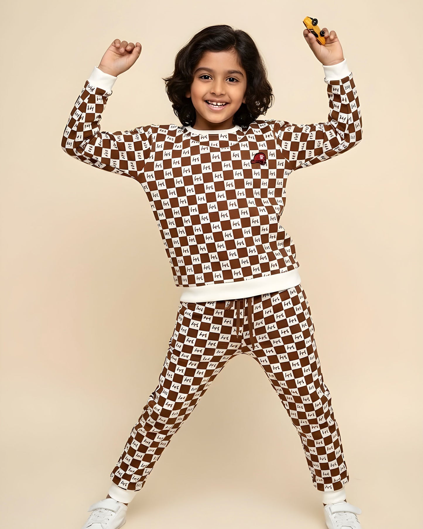 Hi Check Printed Full Sleeves Co-ord Set