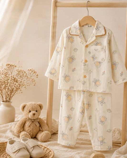 Space Adventure Printed Muslin Night Suit