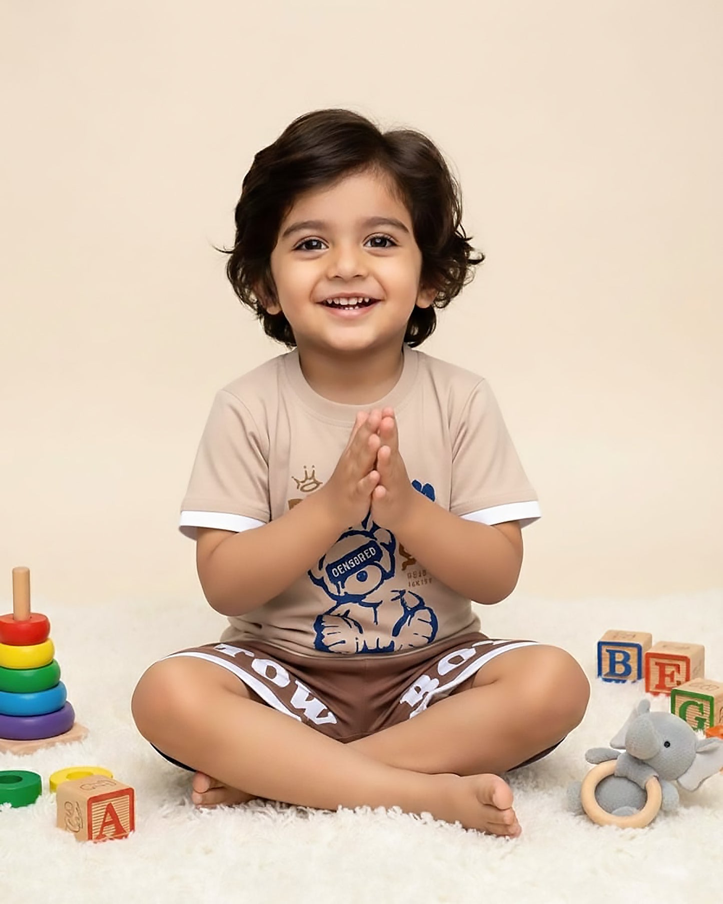 Big Dream Print T-Shirt & Shorts Co-ord Set