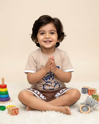 Big Dream Print T-Shirt & Shorts Co-ord Set