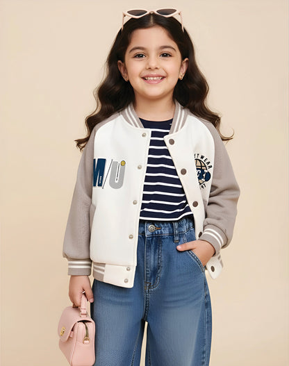 NYC Lullaby Printed Baseball Jacket