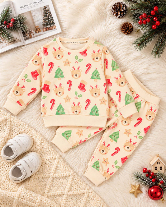 Christmas-Themed Fleeced Co-Ord Set