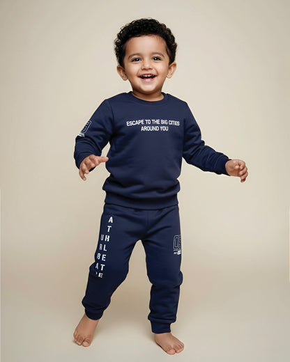 Escape Puff Printed Fleeced Co-ord Set