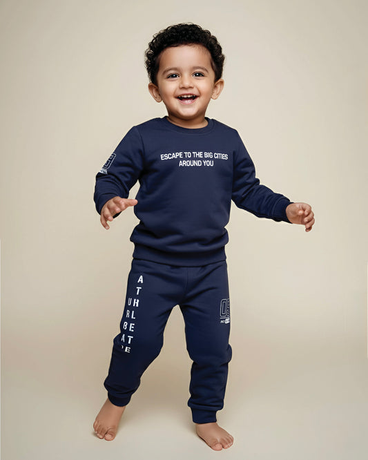 Escape Puff Printed Fleeced Co-ord Set