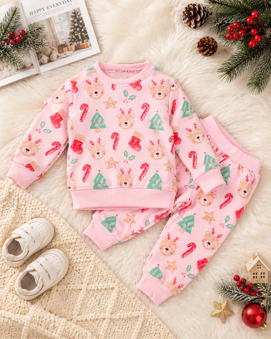 Christmas-Themed Fleeced Co-Ord Set
