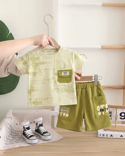 Retro Star Designed Co-Ord Set With Pocket Detail