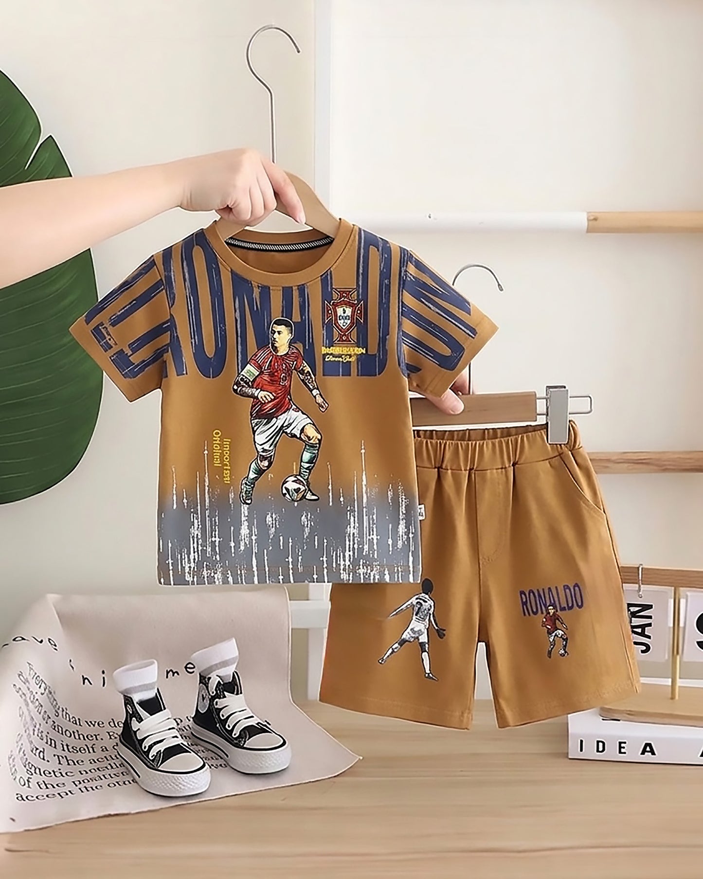 Cristiano Ronaldo Life Printed Shorts Co-ord Set