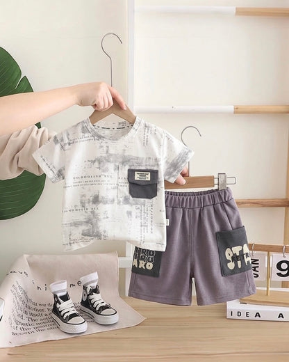 Retro Star Designed Co-Ord Set With Pocket Detail