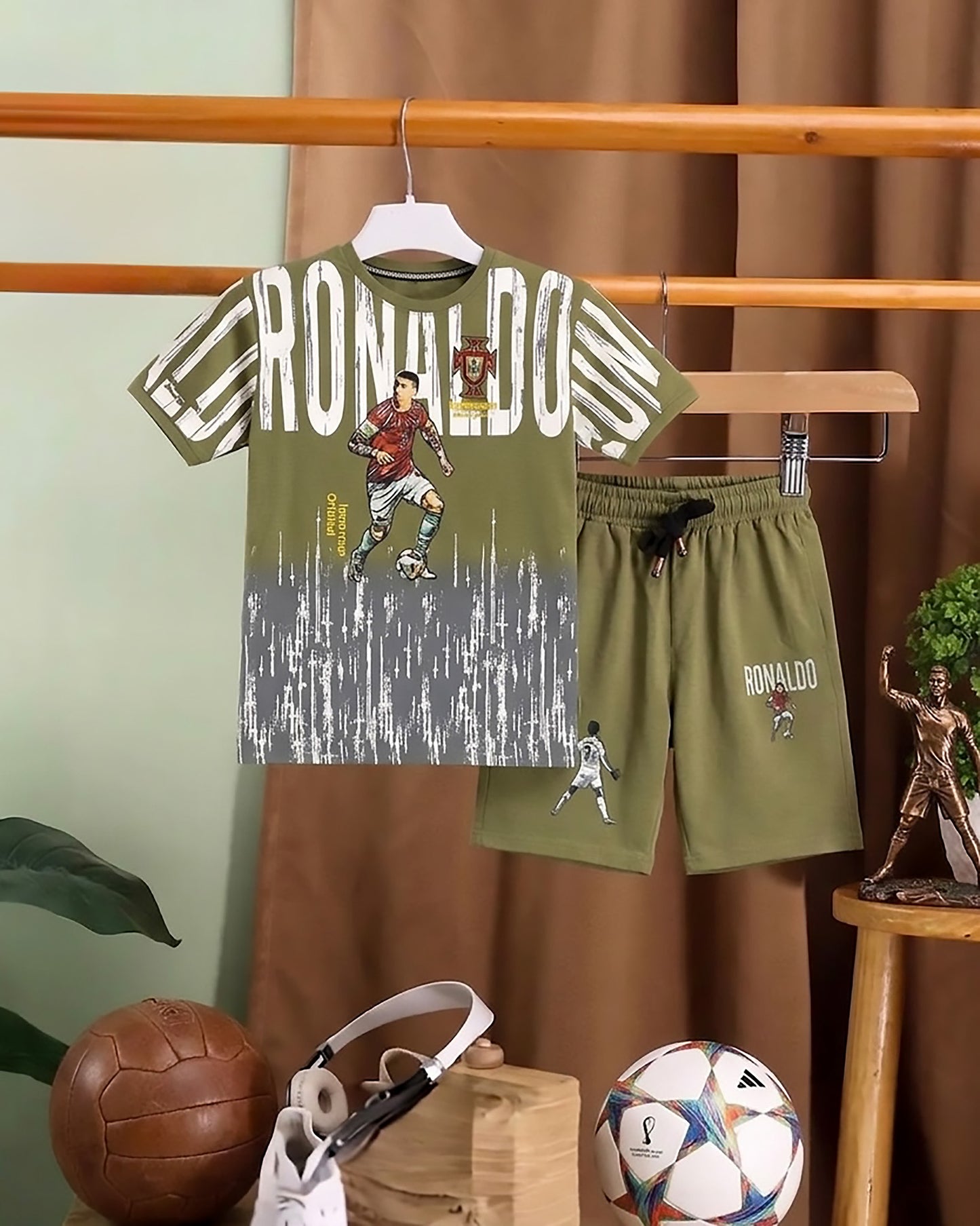 Cristiano Ronaldo Life Printed Shorts Co-ord Set