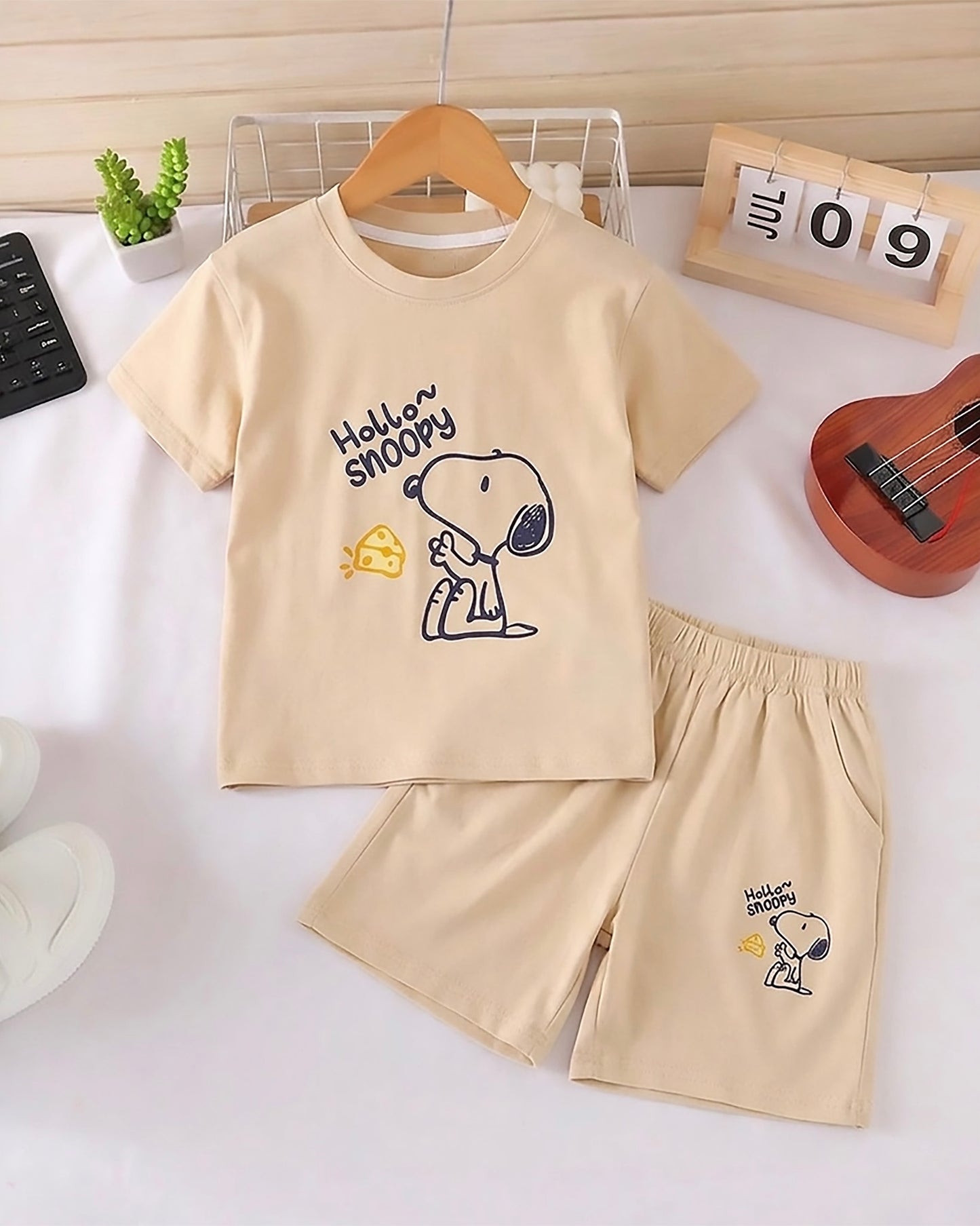 Hello Snoopy with Cheese Printed Co-ord Set