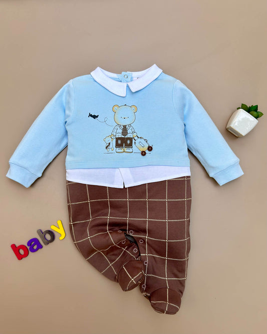 Full Body Knitted Romper With Feet Mittens