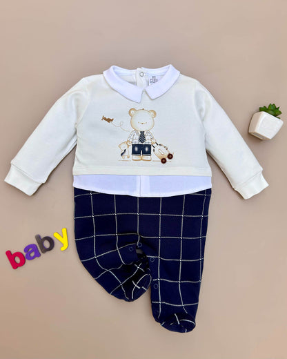 Full Body Knitted Romper With Feet Mittens