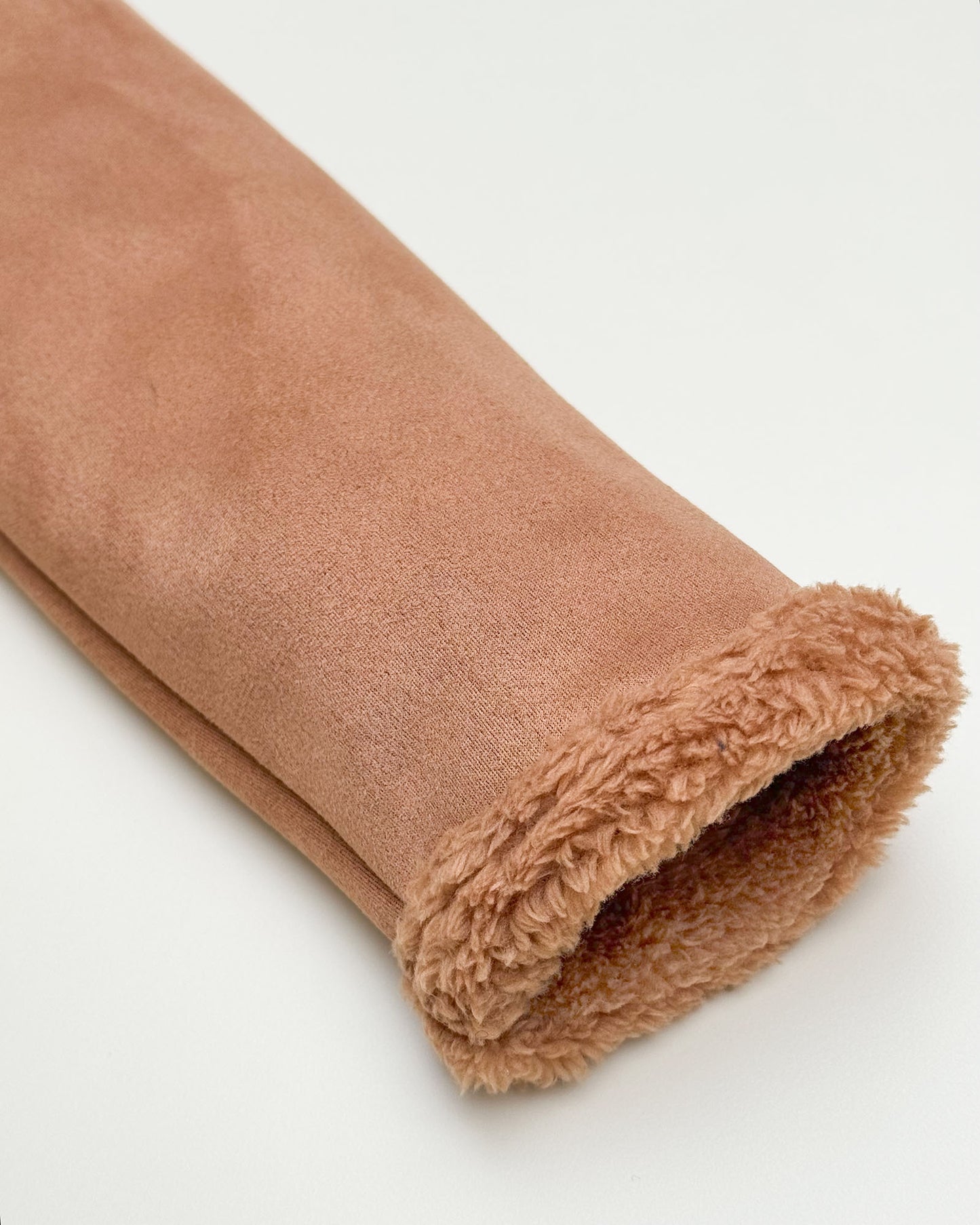 Sued Texture Fleeced Hooded Coat