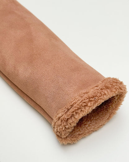 Sued Texture Fleeced Hooded Coat