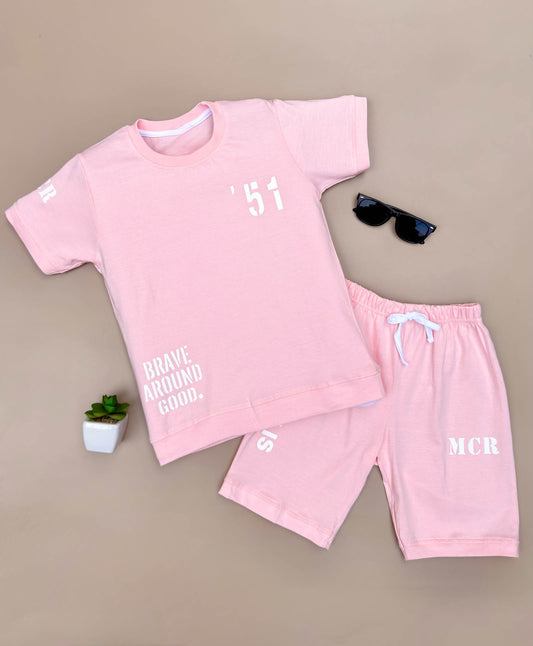 Brave See Good Printed T-Shirt & Shorts Co-Ord Set