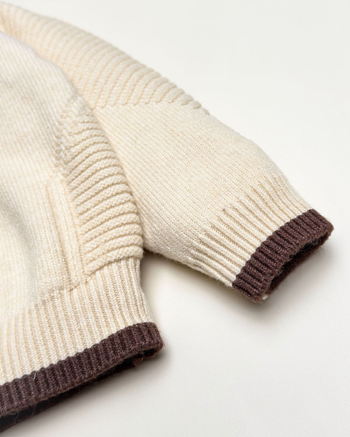 Baby Zebra Appliquéd Textured Sweater