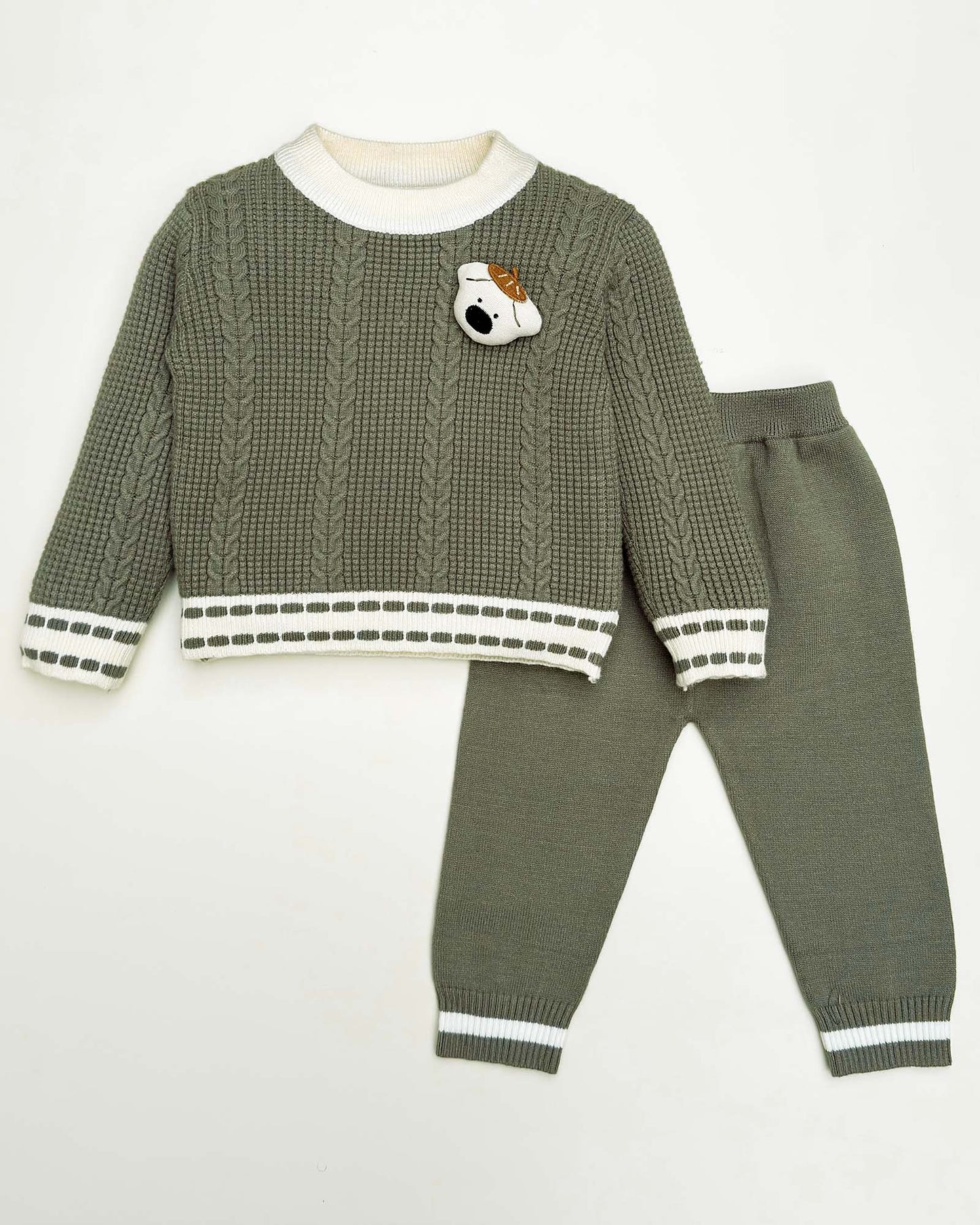 Toy Appliqued Knitted Sweater Co-Ord Set