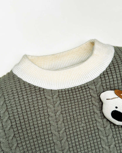 Toy Appliqued Knitted Sweater Co-Ord Set