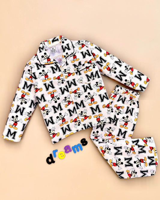 Micky Mouse  & Friends Hosiery Printed Night Suit