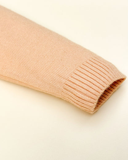 Flower Appliqued Knitted Sweater Co-Ord Set