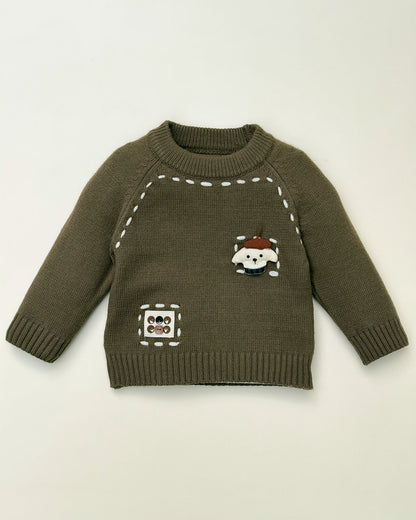Toy Appliqued Knitted Sweater Co-Ord Set