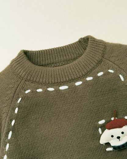 Toy Appliqued Knitted Sweater Co-Ord Set