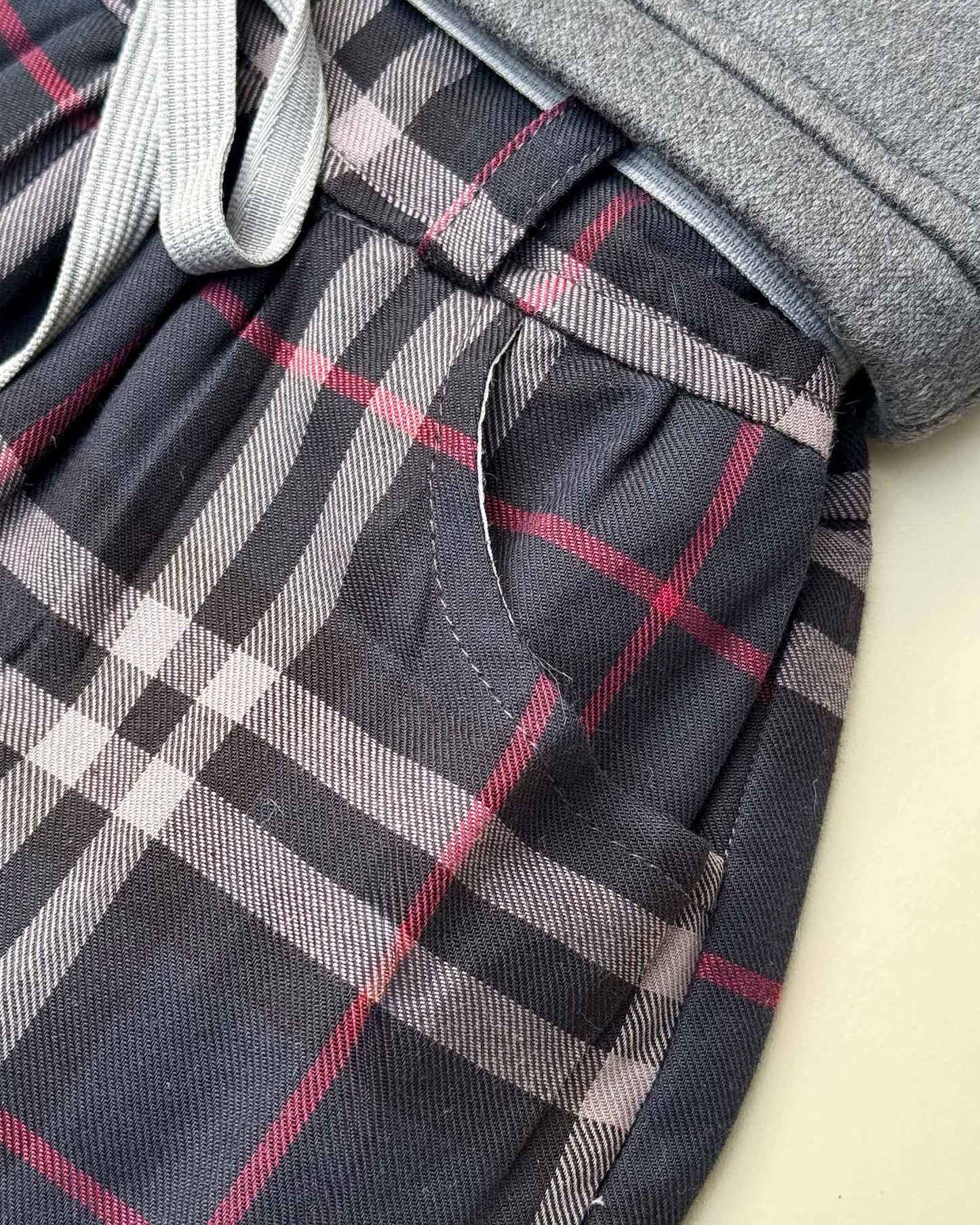 Vintage Check Fleeced Casual Dress Co-Ord Set