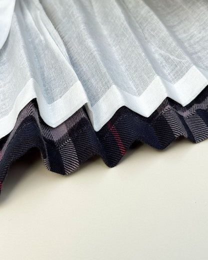 Vintage Check Fleeced Casual Dress Co-Ord Set