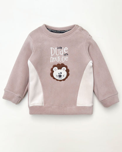 Little Dude Appliqued Soft Textured Co-Ord Set