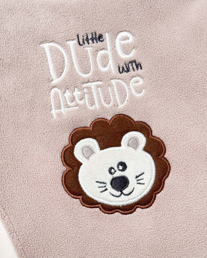 Little Dude Appliqued Soft Textured Co-Ord Set
