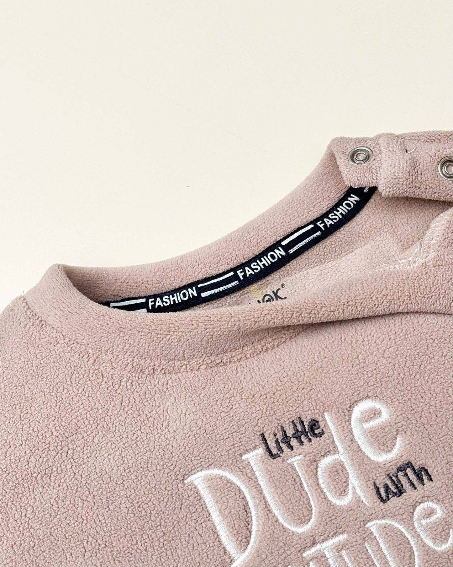 Little Dude Appliqued Soft Textured Co-Ord Set