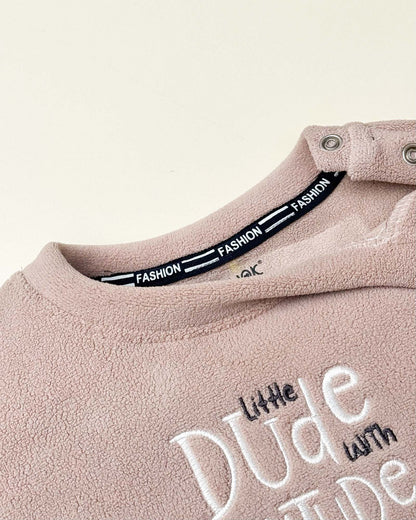 Little Dude Appliqued Soft Textured Co-Ord Set