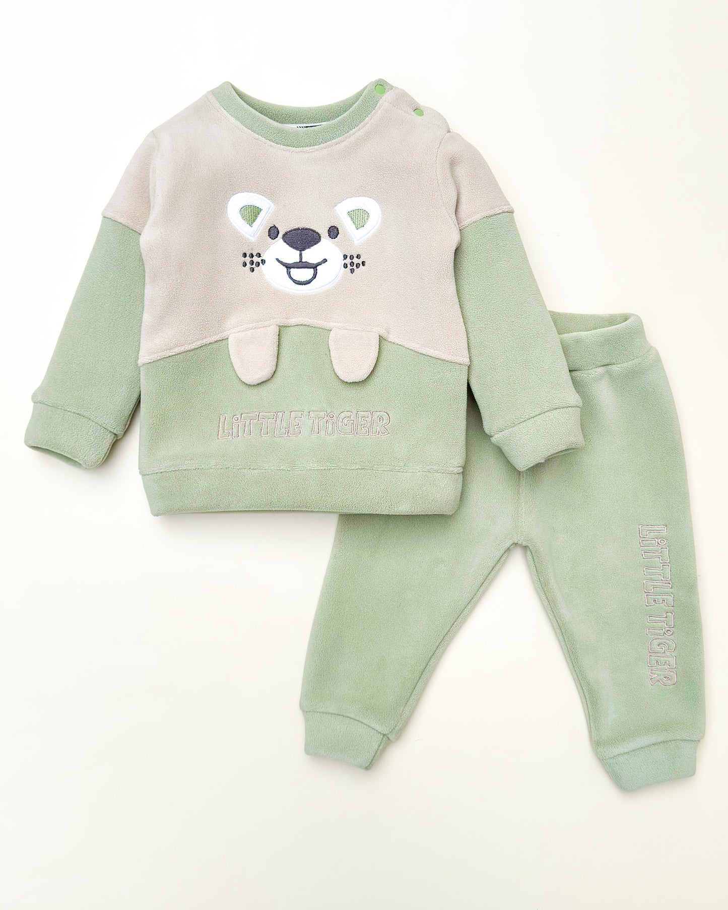 Teddy Appliqued Full Fleeced Co-Ord Set
