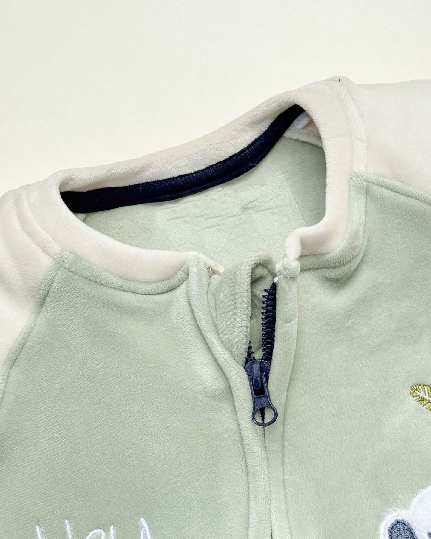 Koala Appliqued Soft Textured Fleeced Romper