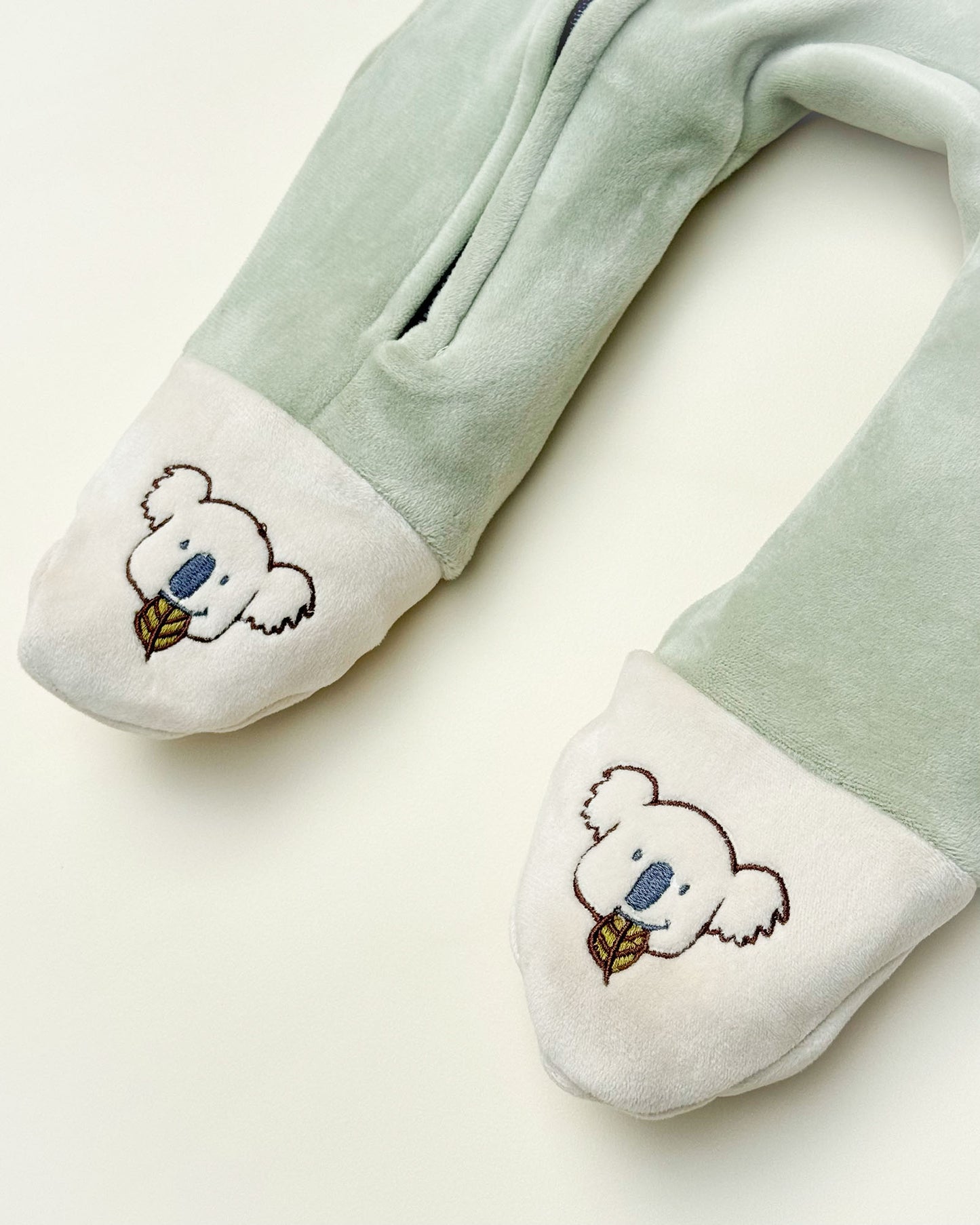 Koala Appliqued Soft Textured Fleeced Romper