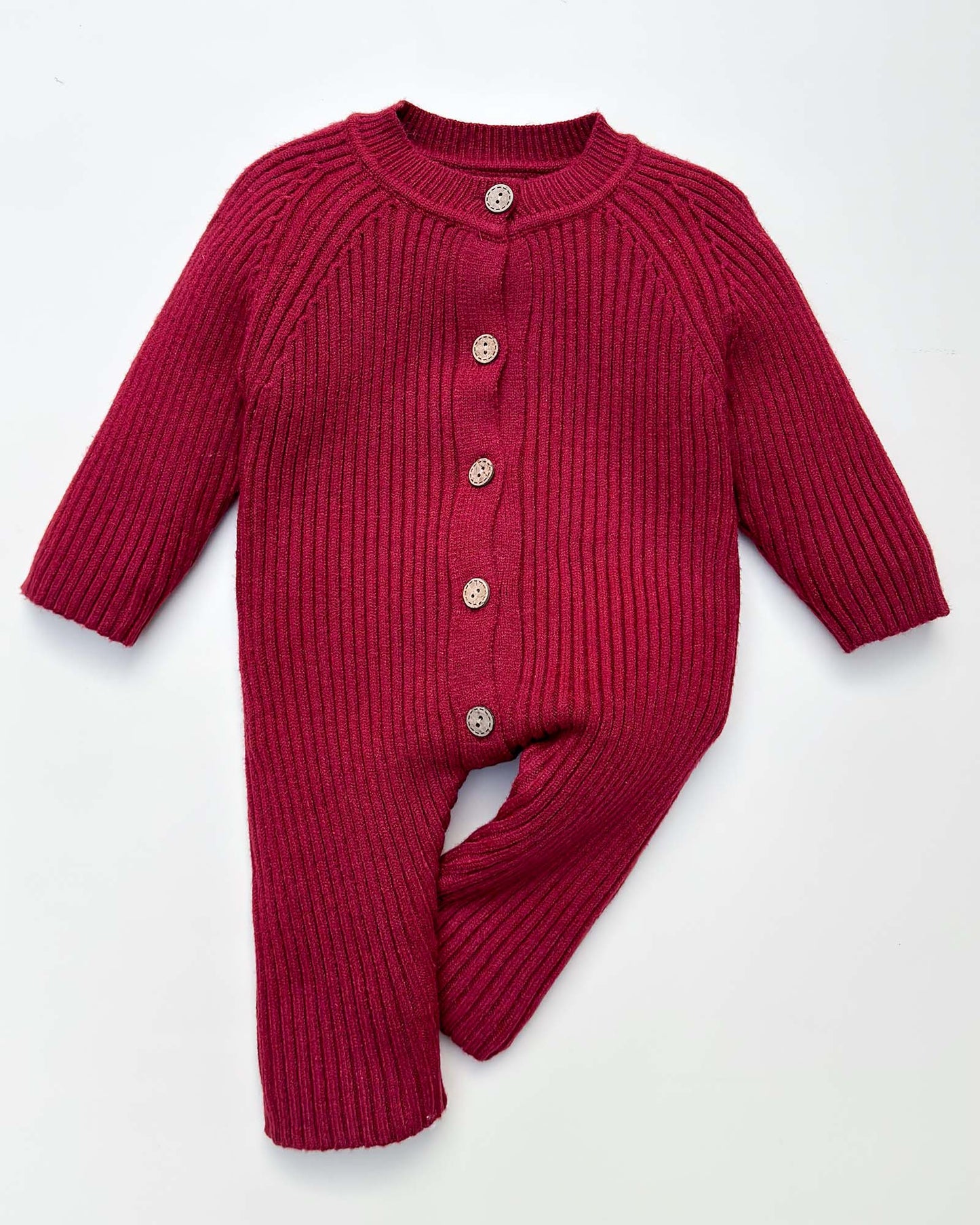 Rib Knit Sweater Romper with Beanie