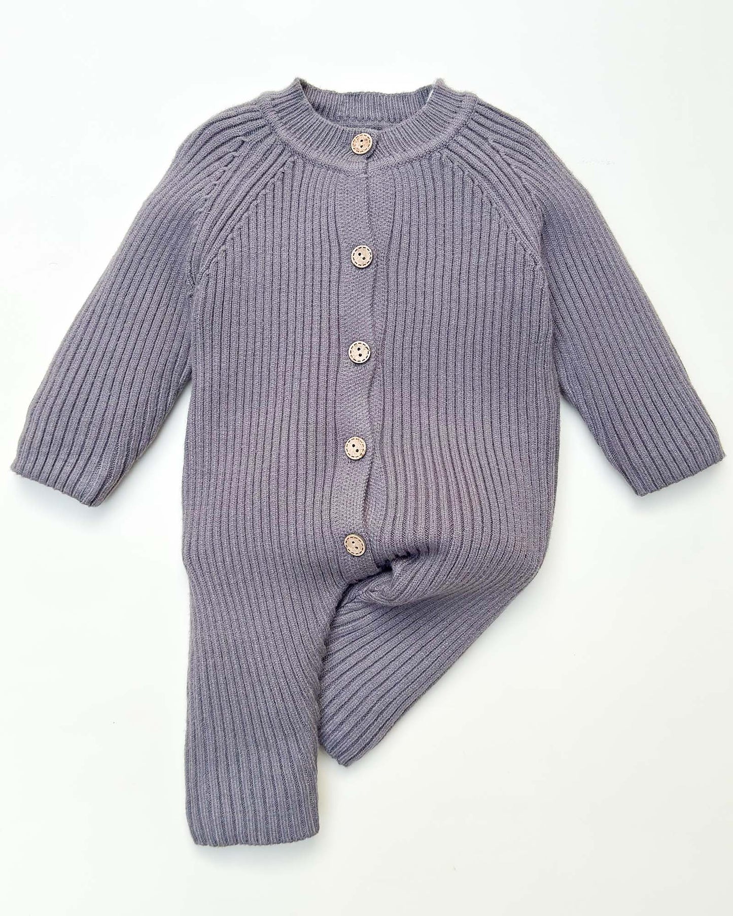 Rib Knit Sweater Romper with Beanie
