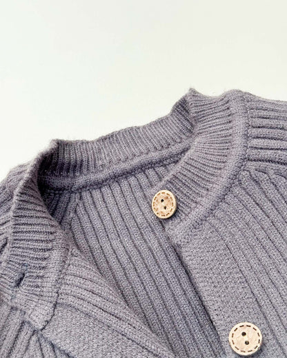 Rib Knit Sweater Romper with Beanie